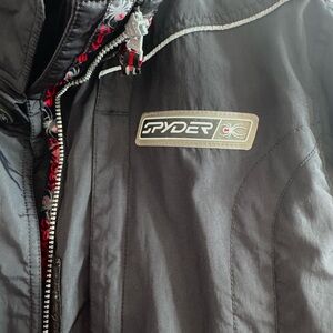 Spyder Black Jacket with Silver Details